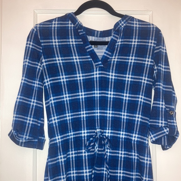 Plaid Flannel-Print Tunic - Picture 3 of 7